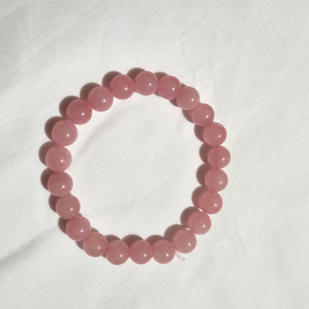 Rose Quartz Crystal Bracelet 6mm